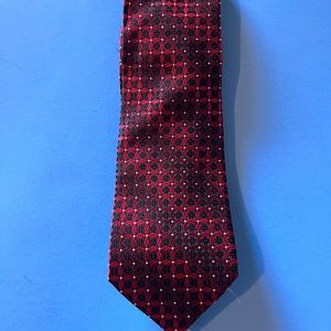 SELLING PIERRE CARDIN TIE FOR MEN SIZE 58” L COLOR RED and BLACK PRE-OWNED